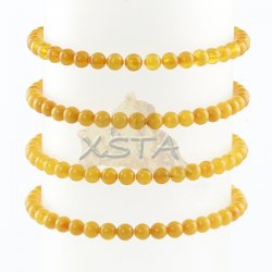 Baltic amber round beads bracelet